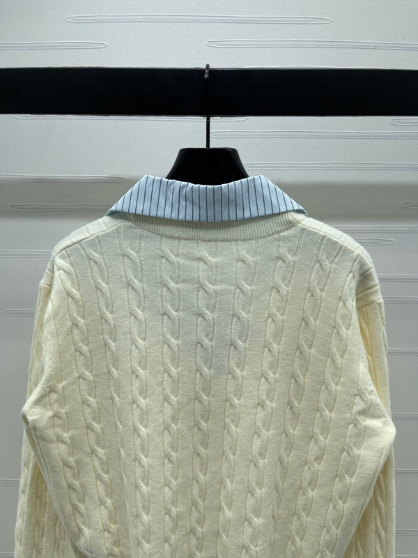 Miu Miu 25 Maglione lavorato a maglia a maniche lunghe in lana 295626