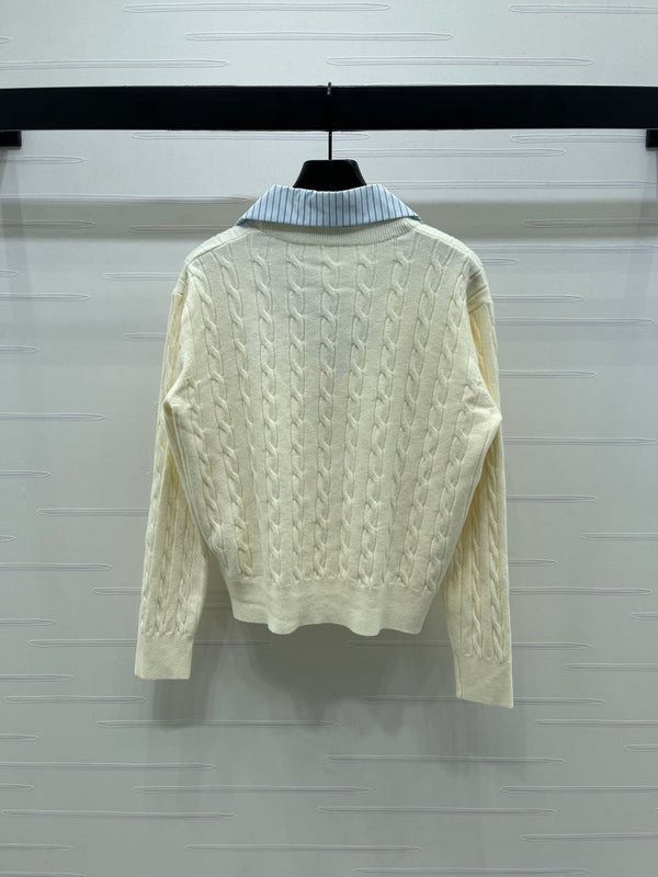 Miu Miu 25 Maglione lavorato a maglia a maniche lunghe in lana 295626