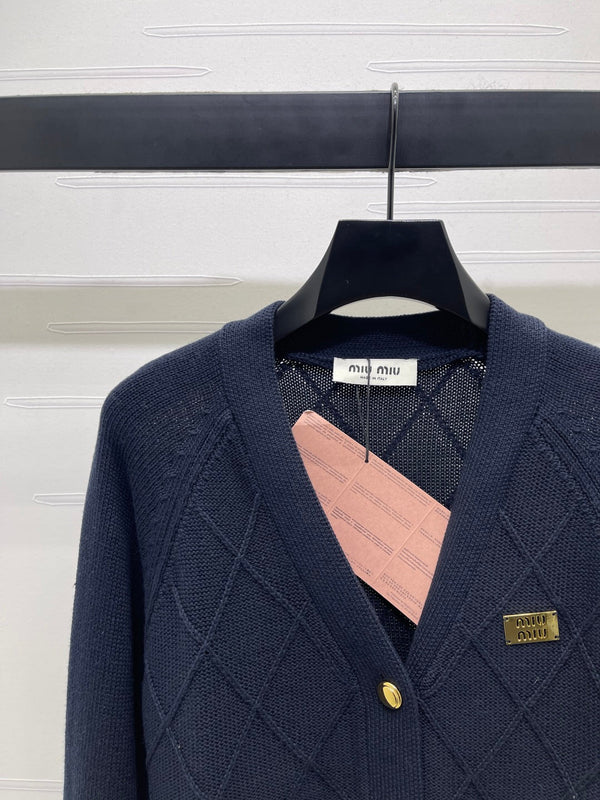 Miu Miu 25 Knitted Cardigan Wool Mix Cashmere 296259
