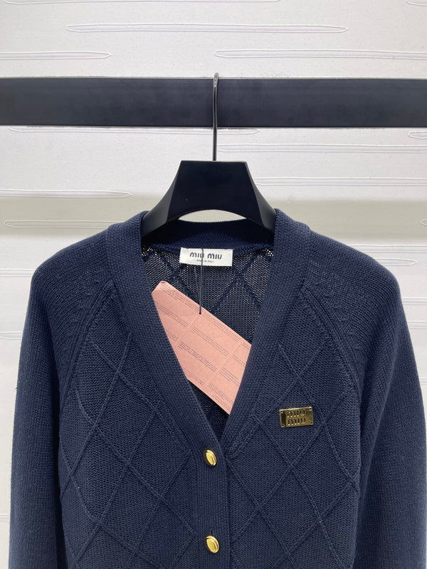 Miu Miu 25 Knitted Cardigan Wool Mix Cashmere 296259