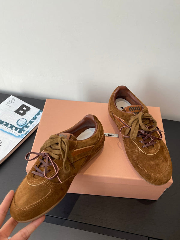 MiuMiu 25 sneaker brown suede 521965