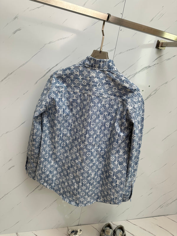 LV SHIRT JACKET IN BLUE MONOGRAM WASHED DENIM 238932