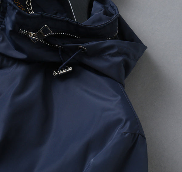 GIACCA CON CAPPUCCIO LV BLU NAVY 239028