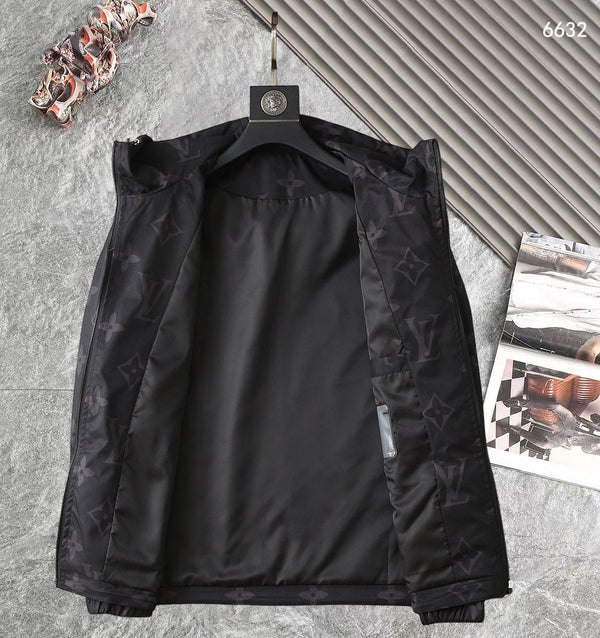 GIACCA CON CAPPUCCIO MONOGRAMMA NERO LV 238975