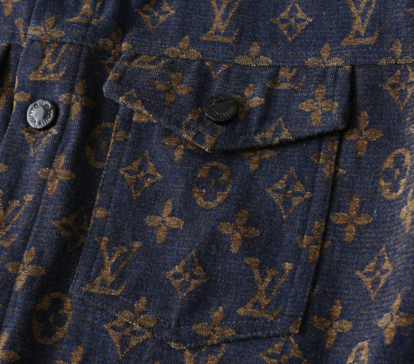 GIACCA CAMICIA LV IN TESSUTO JACQUARD BLU NAVY 238979