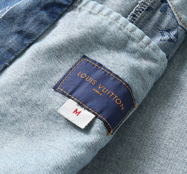 GIACCA CAMICIA IN DENIM CON MONOGRAMMA AZZURRO LV 238981