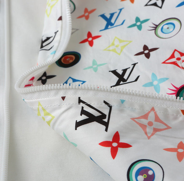 GIACCA A VENTO BIANCA LV CON MONOGRAMMA COLORATO 238983