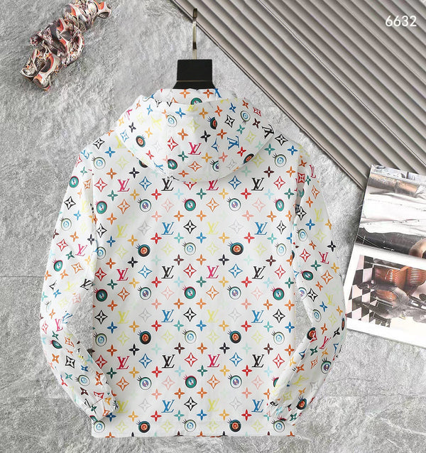 GIACCA A VENTO BIANCA LV CON MONOGRAMMA COLORATO 238983