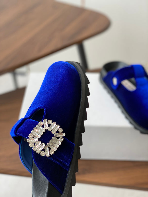 Viv 25 Slippers Blue Imported Flannel 350442