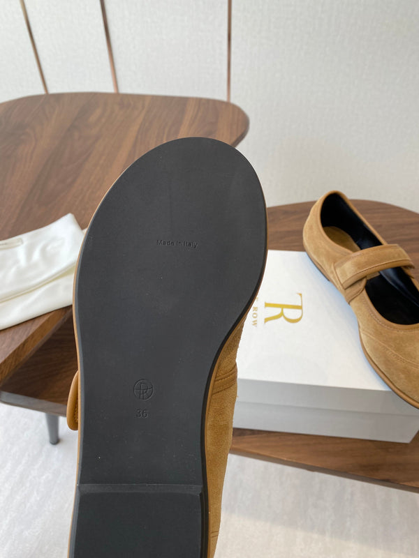 HM 25s Velcro Mary Jane Light Tan Suede