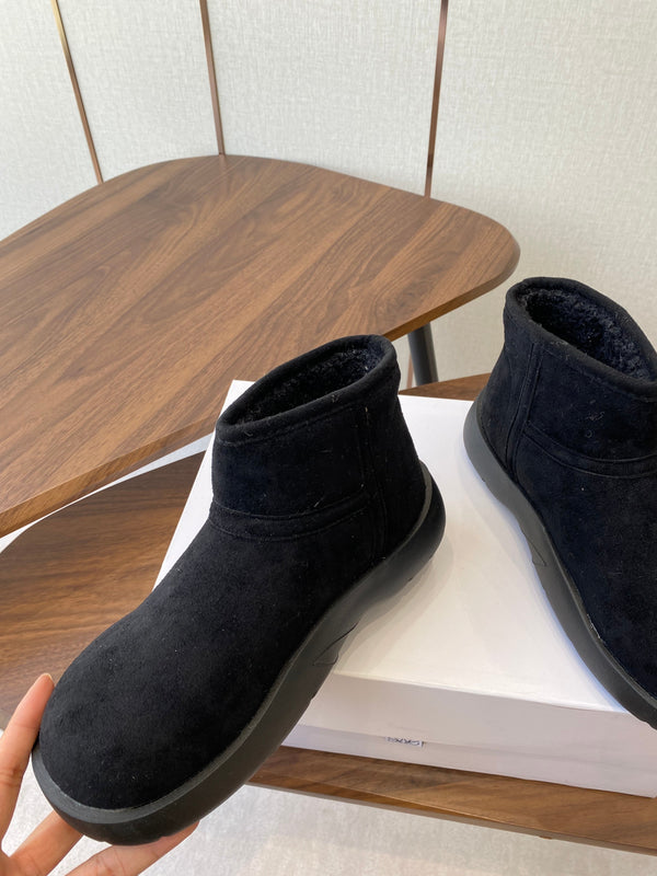 Loewe snow boots black suede wool 477797