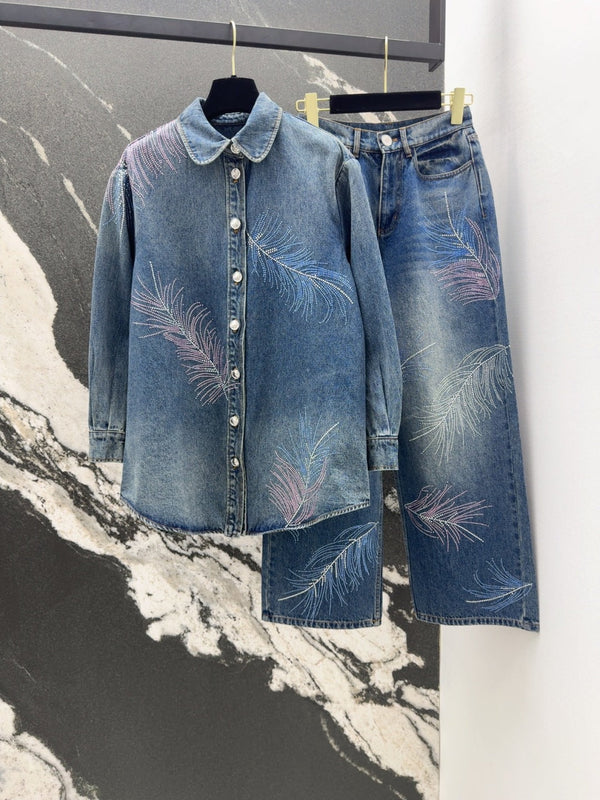 CC 25 Diamond Denim Set Blue Cotton