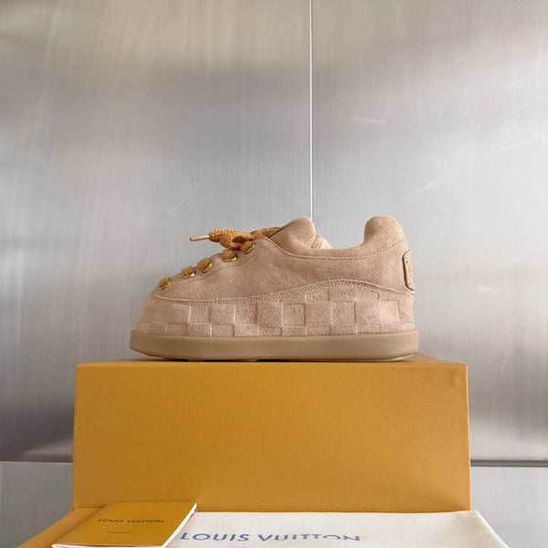 LV x Ingo Casual Sports Shoes 50mm Cameo Embossed Damier Graphine Suede 459767