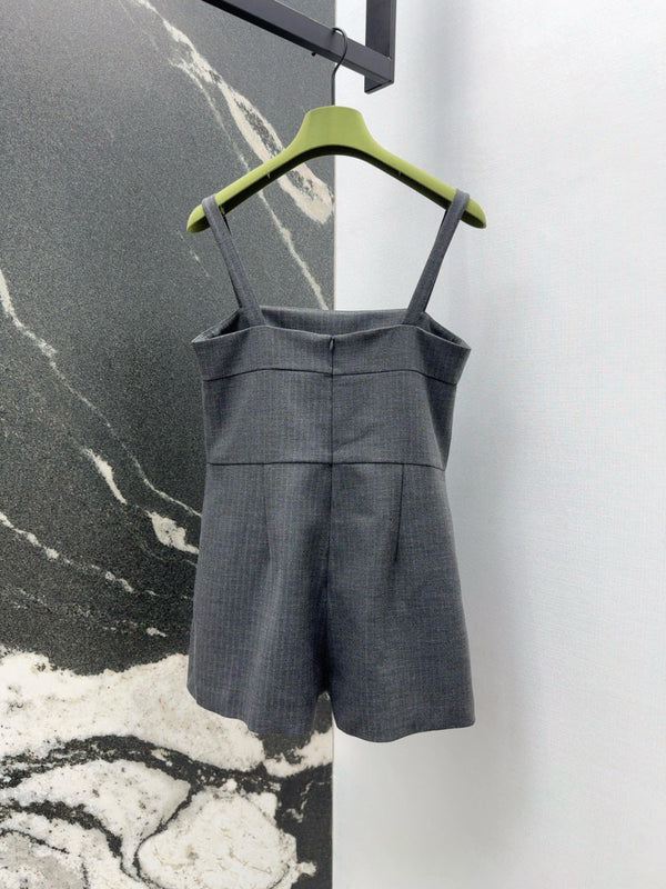 Gucci 25 Jumpsuit Gray Polyester Fiber