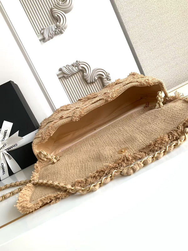 CC 2025 Crochet 38cm Beige Tweed Fabric 298113