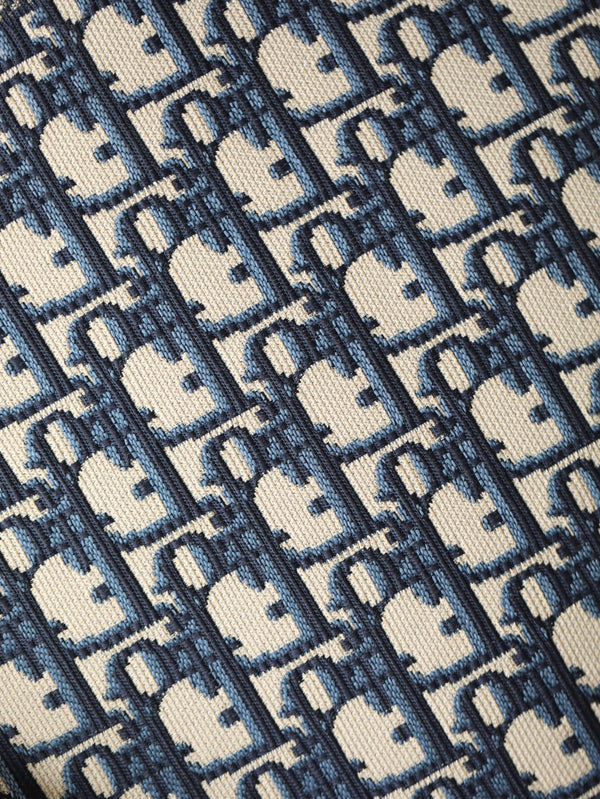 CD Monogram Backpack Blue Beige Canvas