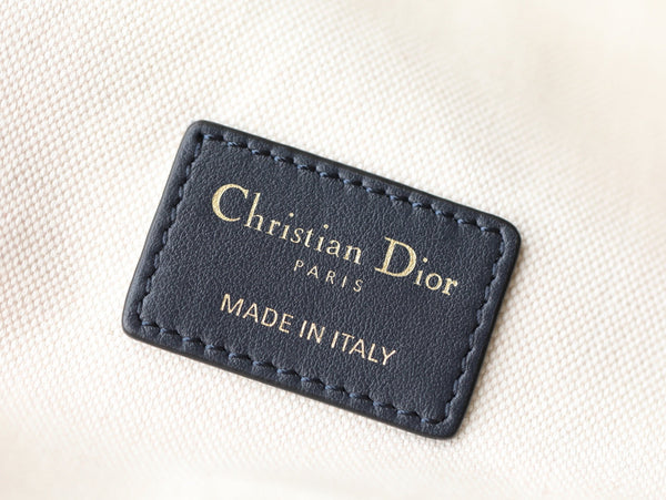 CD Monogram Nonad Lunch Bag Blue Beige Canvas