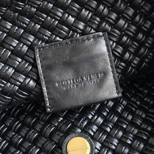 BV Tosca Bag 17cm Black Intrecciato Leather GHW