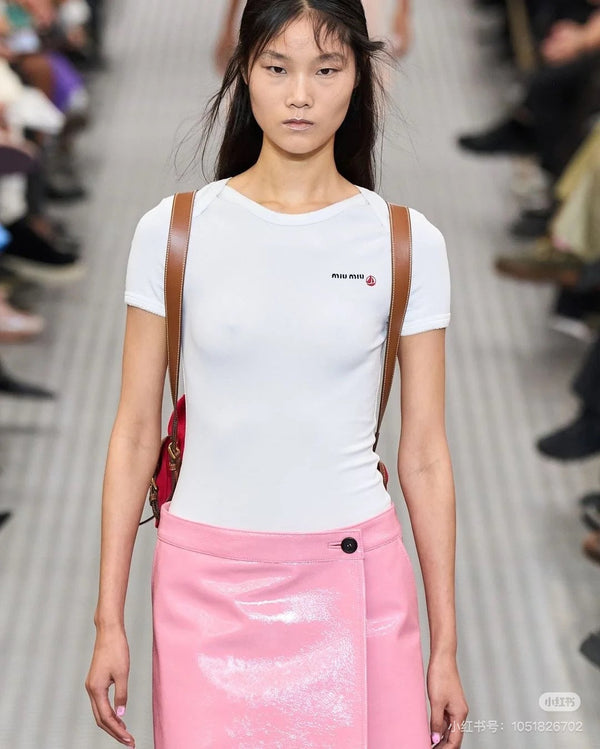 Miu 25C Petit Bateau X Miu Miu stretch jersey slim T-shirt 228169