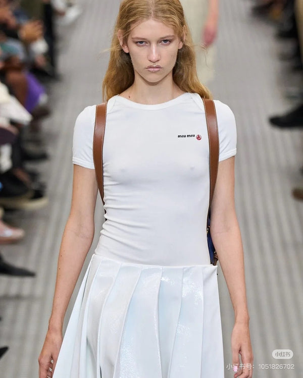 Miu 25C Petit Bateau X Miu Miu stretch jersey slim T-shirt 228169