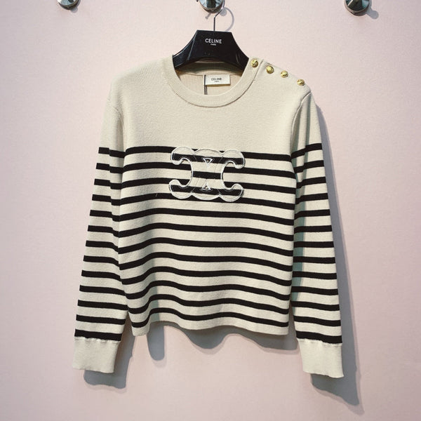 Celine 25 Knitted T-shirt White Wool 293418