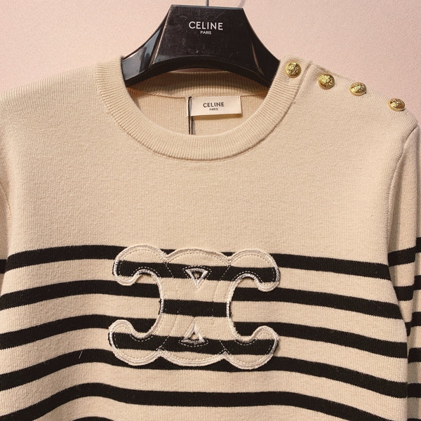 Celine 25 Knitted T-shirt White Wool 293418