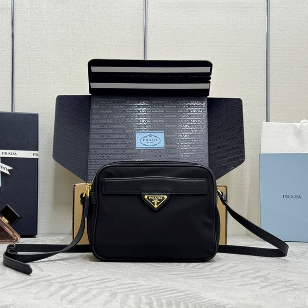 Prada Re-Edition 1978 Shoulder Bag 21cm Black Re-Nylon& Saffiano Leather