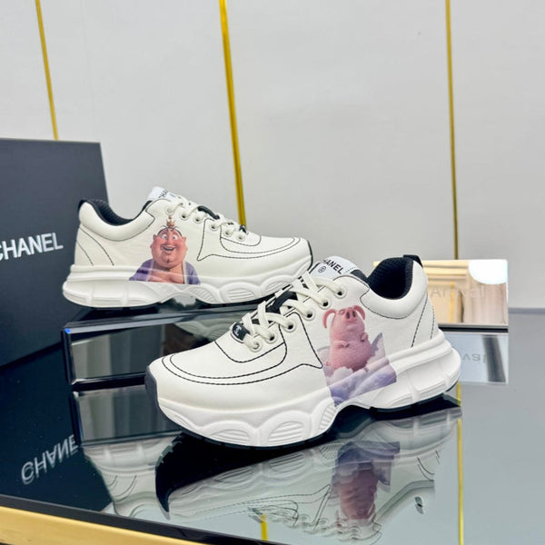 CC Sneaker White with Sticker Cowhide 238622