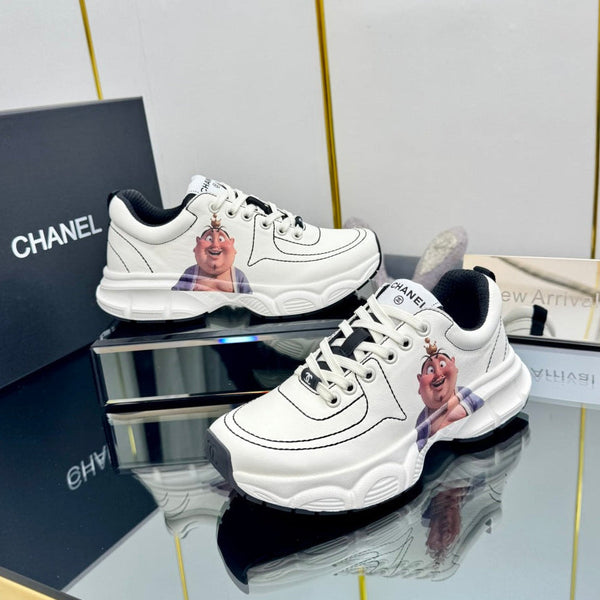 CC Sneaker White with Sticker Cowhide 238628