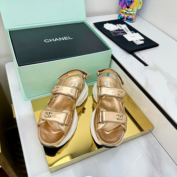 CC 25 Dad Sandals Gold Suede 331166