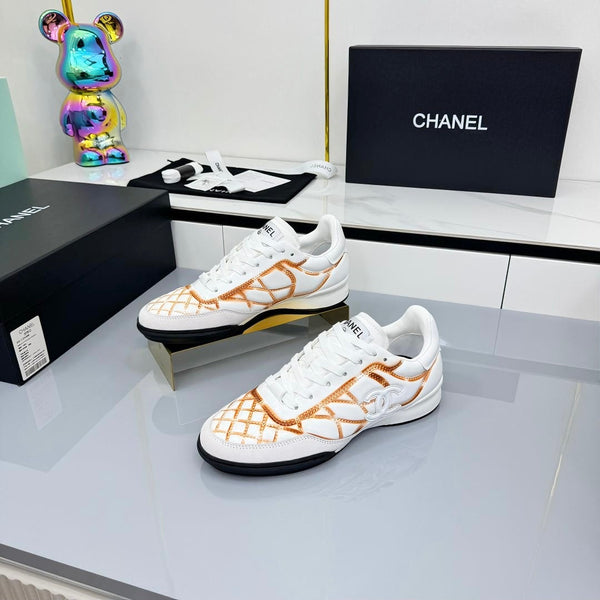 CC 25 Trainers White & Brown Cowhide 413832