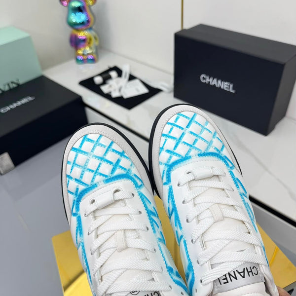CC 25 Trainers White & Blue Cowhide 413833