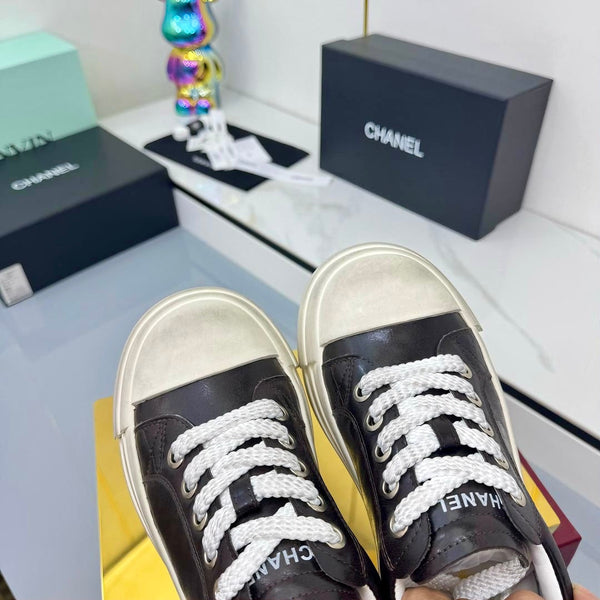 CC 25C Dirty Casual Sneaker Black White Sheepskin Rubber 413855