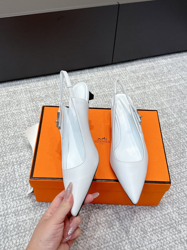HM Lover Pump 40mm White Calfskin 461893
