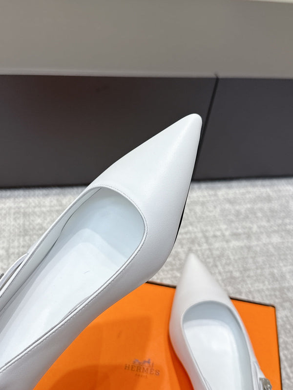 HM Lover Pump 40mm White Calfskin 461893