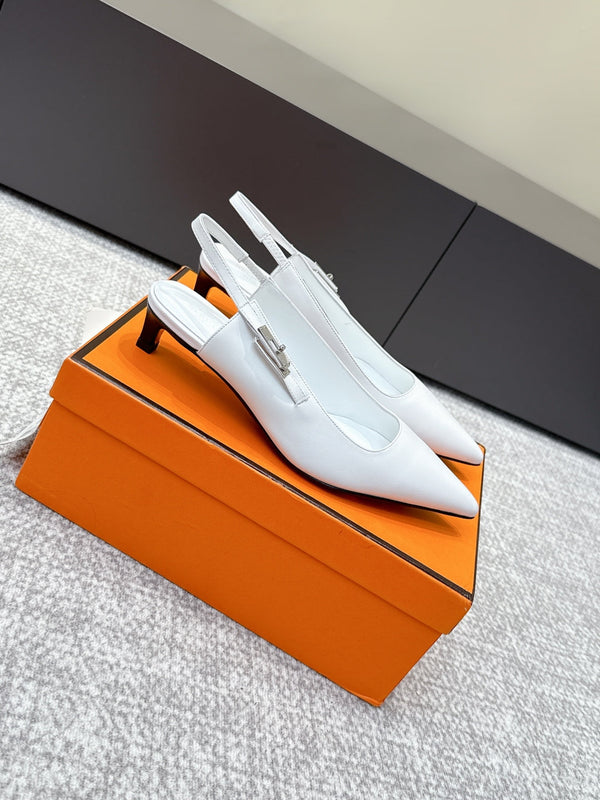 HM Lover Pump 40mm White Calfskin 461893