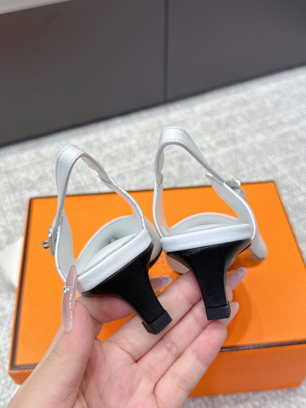 HM Lover Pump 40mm White Calfskin 461893