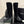 CC knee-high boots black sheepskin and wool 532192