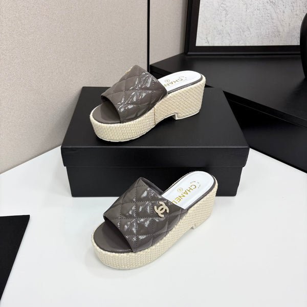 CC 25 Platform Slides in pelle di mucca e di pecora 270783