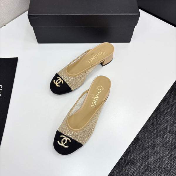 CC 25 Mule Heel Mesh and Tweed 270797