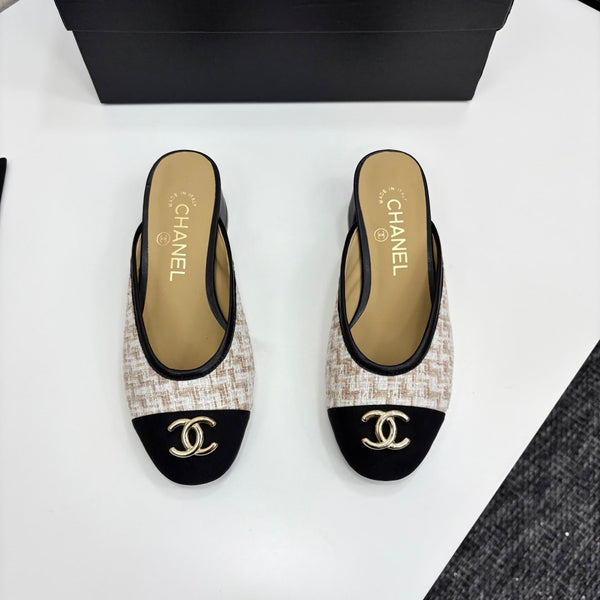 CC 25 Mule Heel Mesh and Tweed 270797