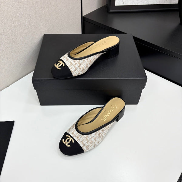 CC 25 Mule Heel Mesh and Tweed 270797