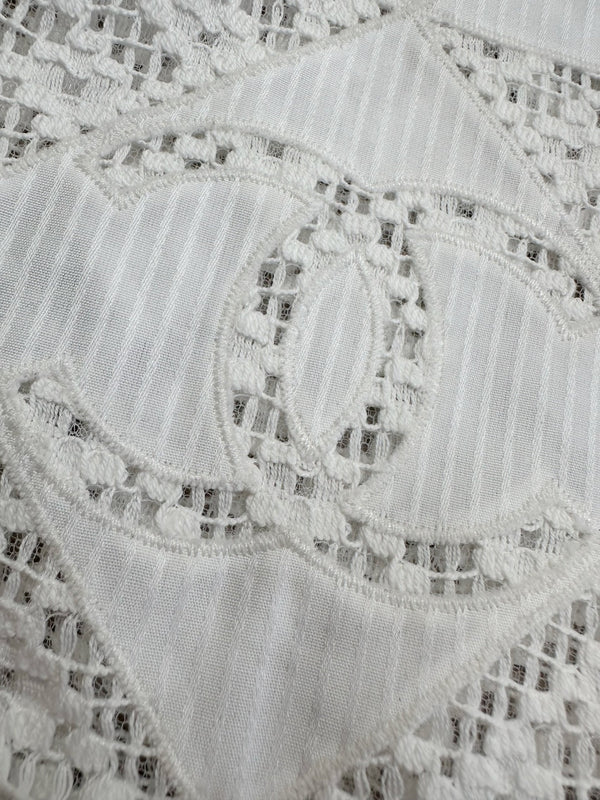 CC 25 Appliqué Short Sleeves T-shirt White Cotton