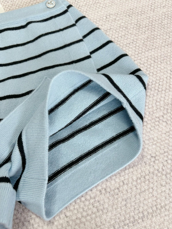 CC 25 Striped Culottes Blue Cashmere