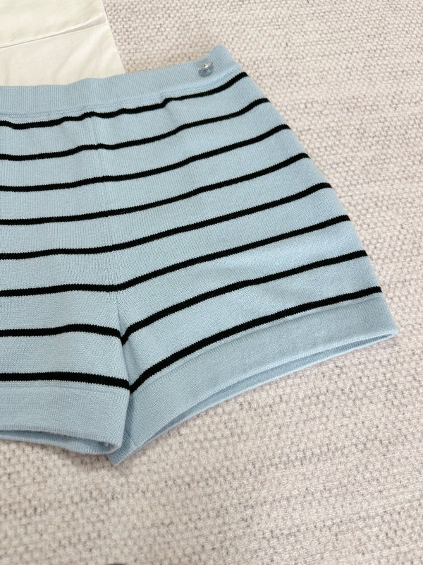 CC 25 Striped Culottes Blue Cashmere