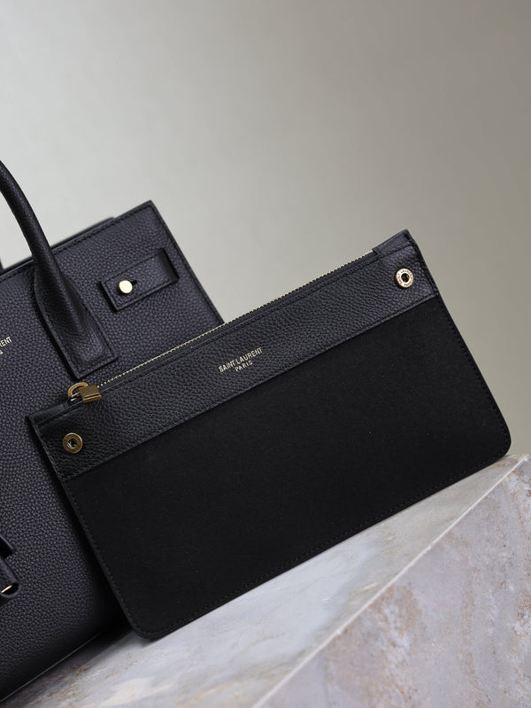 Prada Sac De Jour Nano 26cm Black Grain Cowhide GHW