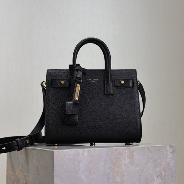 Prada Sac De Jour Nano 22cm Black Grain Cowhide GHW