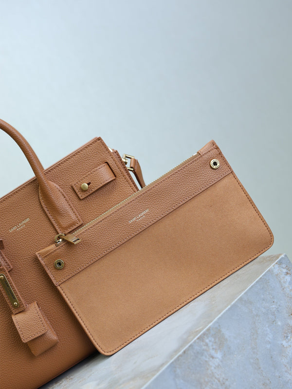 Prada Sac De Jour Nano 26cm Brown Grain Cowhide GHW