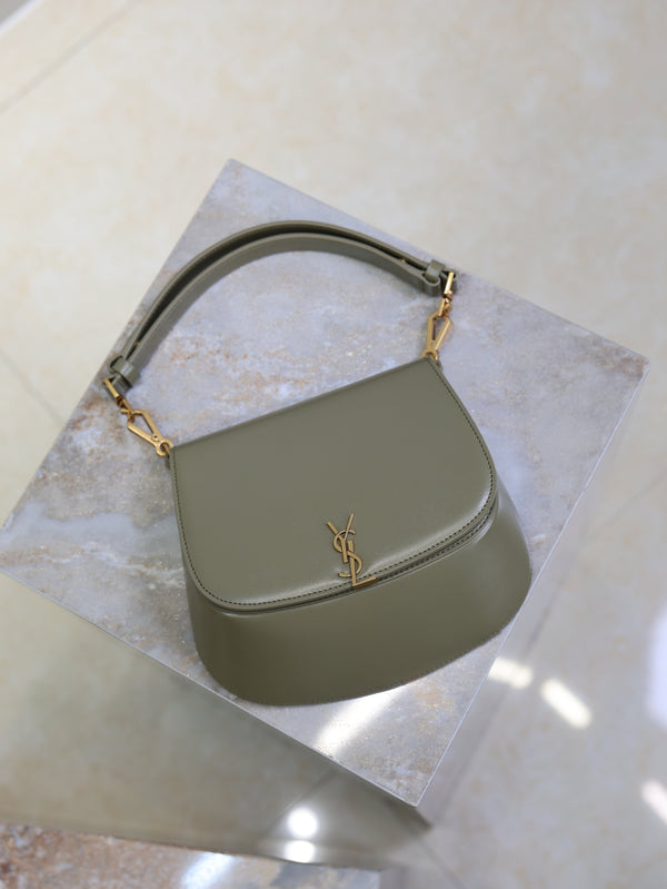 Prada Mini Voltaire 21cm Olive Green Calfskin GHW