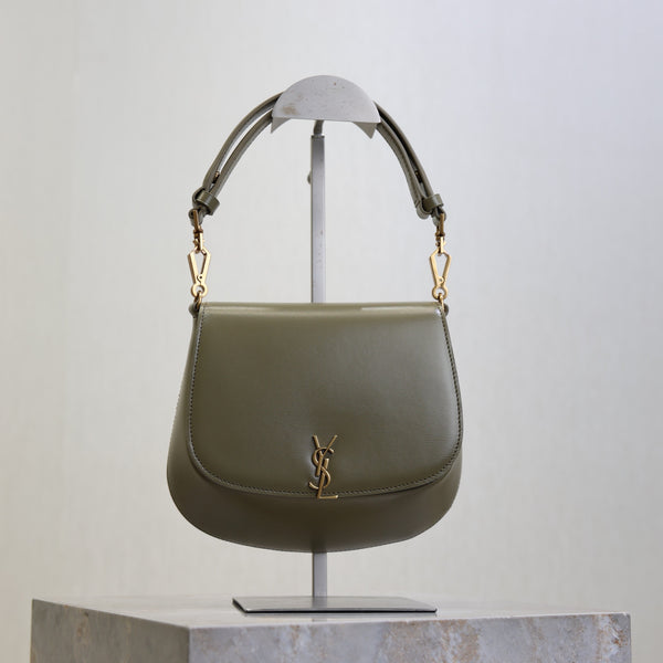 Prada Mini Voltaire 21cm Olive Green Calfskin GHW